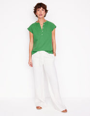 Boden Sleeveless Double Cloth Top - Paradise Green