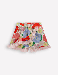 Boden Wrap Frill Skort - Multi Summer Garden