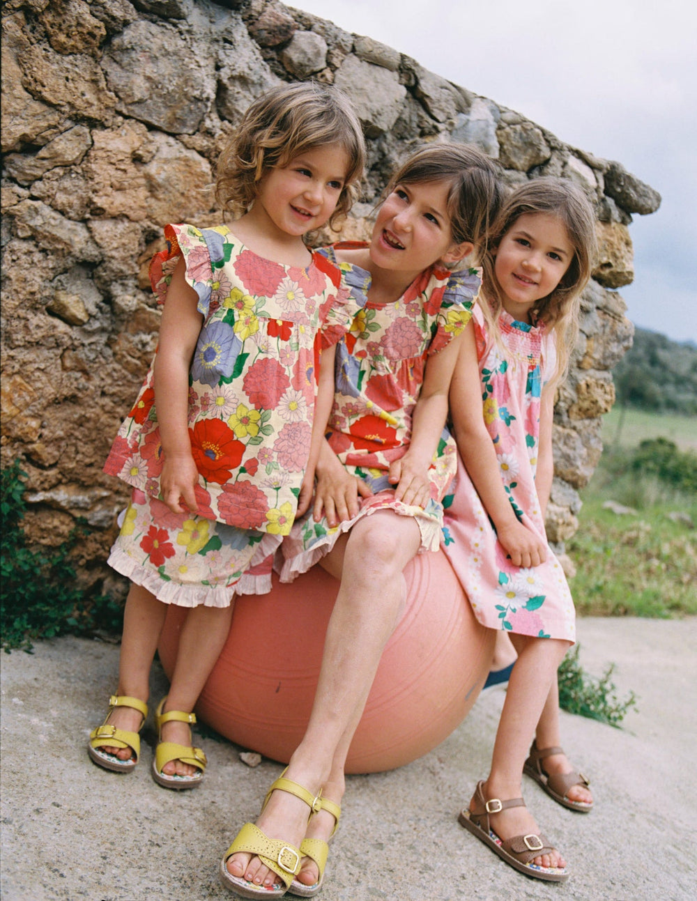 Boden Wrap Frill Skort - Multi Summer Garden