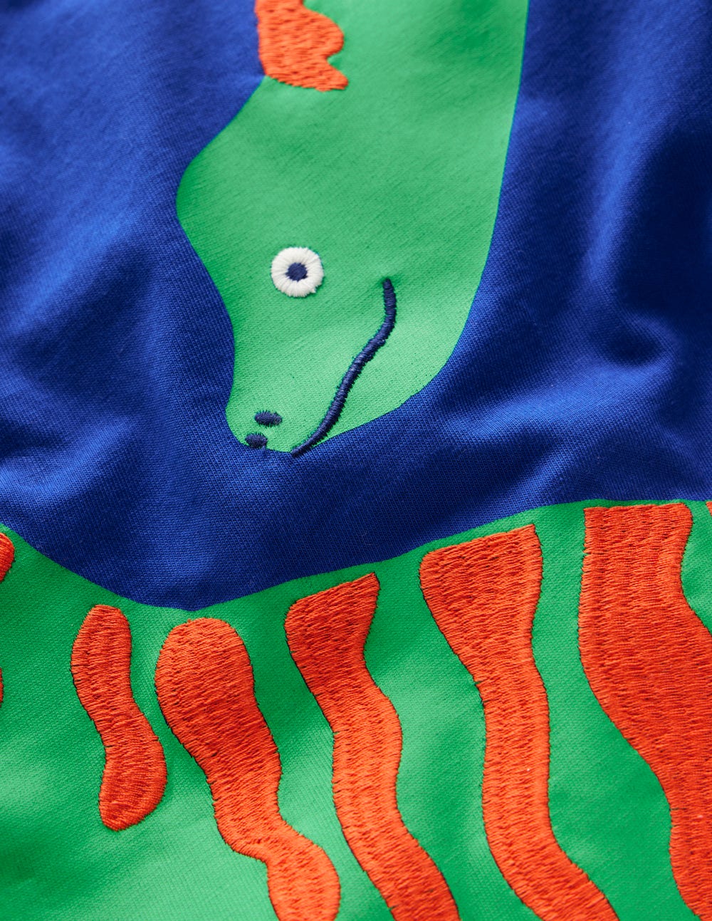 Boden Fun Graphic T-shirt - Bright Blue Dino