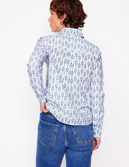 Boden Sienna Cotton Shirt - Ivory, Tennis