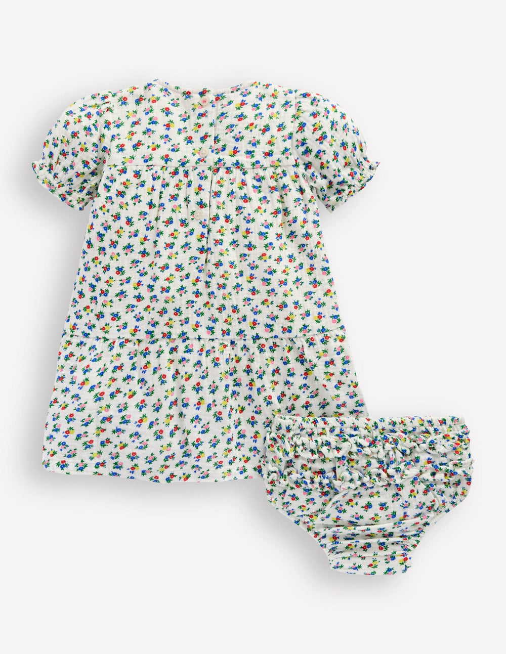 Boden Double Cloth Dress - Soft Ivory Ditsy