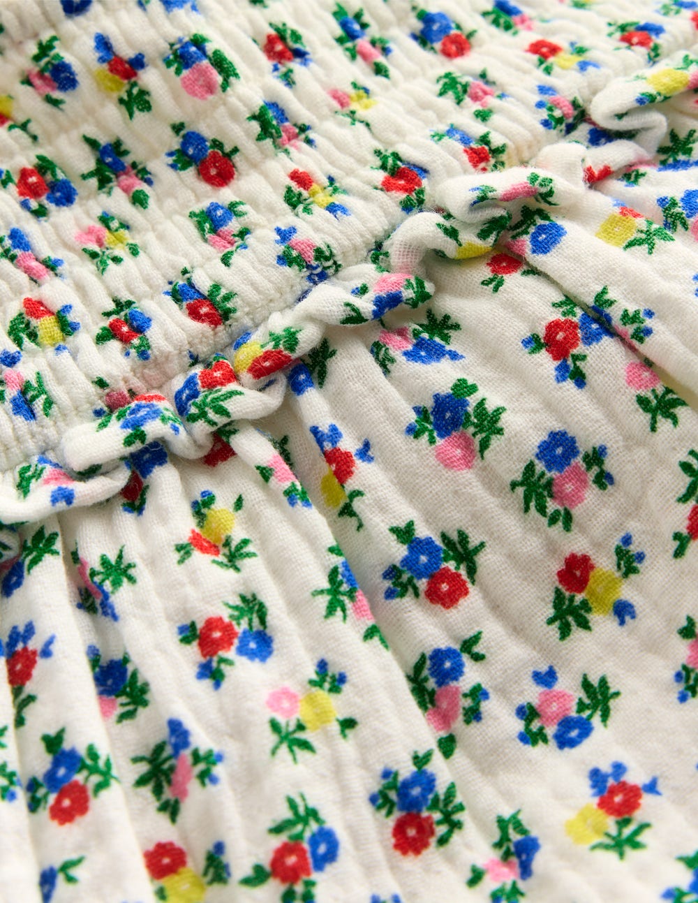 Boden Double Cloth Dress - Soft Ivory Ditsy