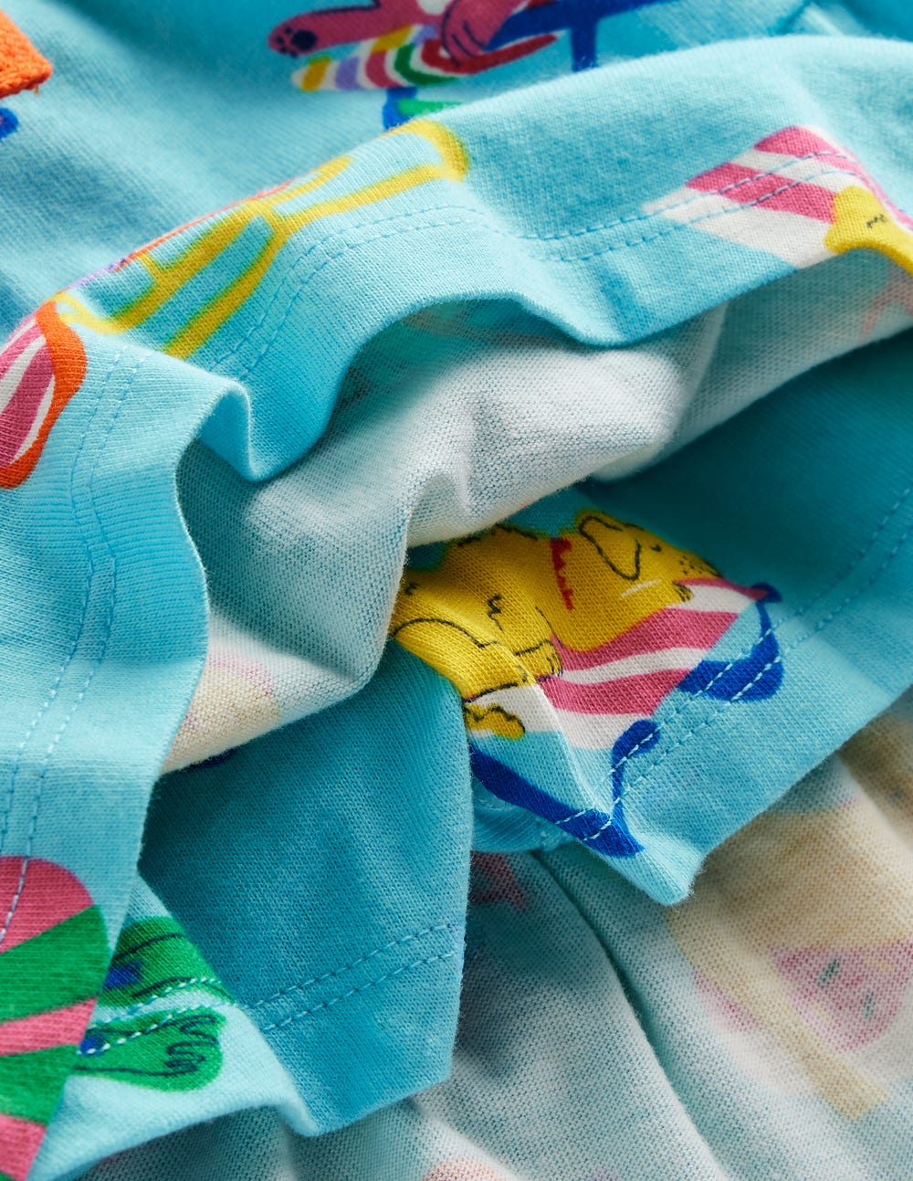 Boden Tiered Jersey Skort - Caribbean Blue Poolside Pets