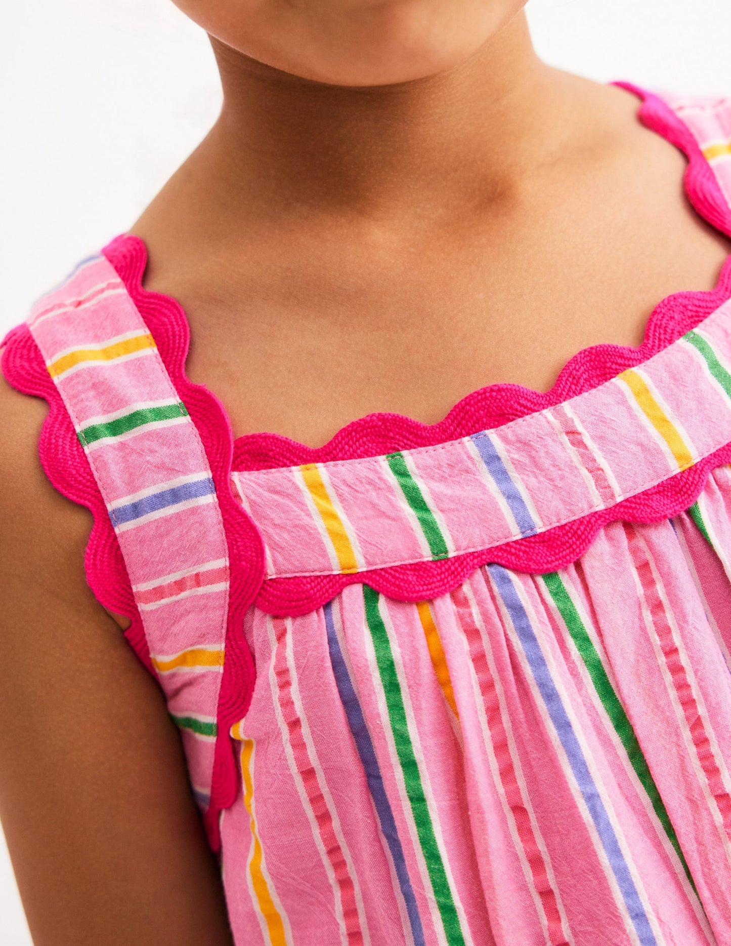Boden Maribel Strappy Swing Sundress - Pink Multi Stripe