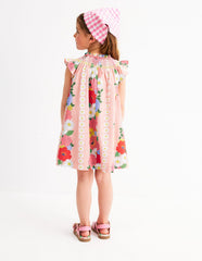 Boden Holiday Smocked Dress - Chalk Pink Flower