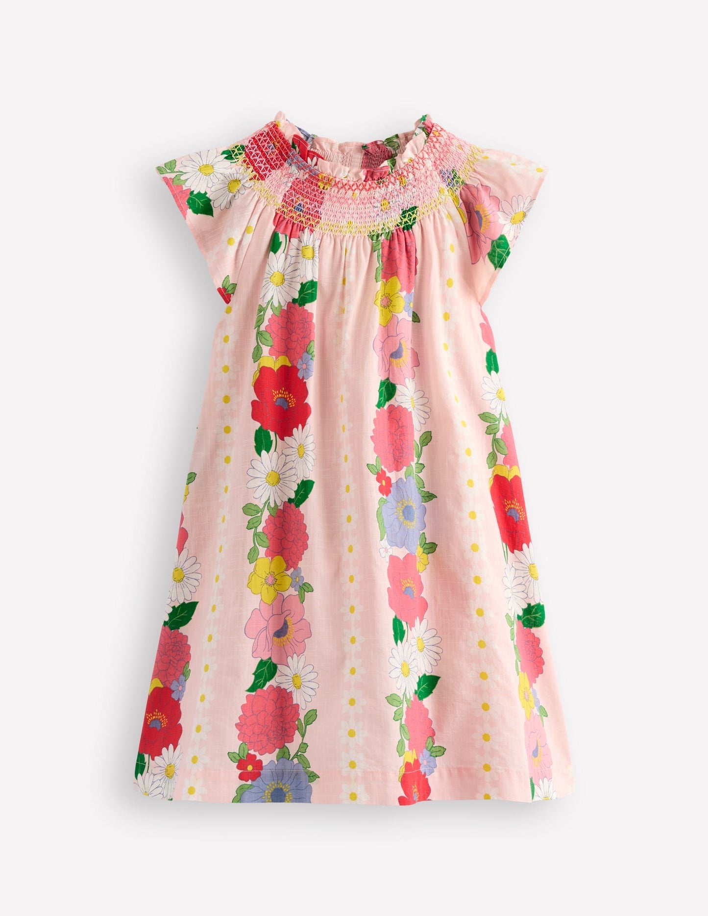 Boden Holiday Smocked Dress - Chalk Pink Flower