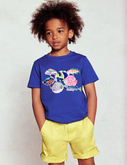 Boden Short Sleeve Riso T-shirt - Blue Heron Fish