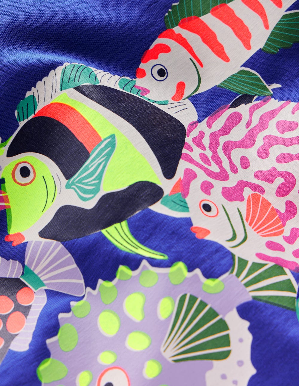 Boden Short Sleeve Riso T-shirt - Blue Heron Fish