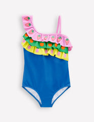 Boden Lila One Shoulder Swimsuit - Multi Fruit
