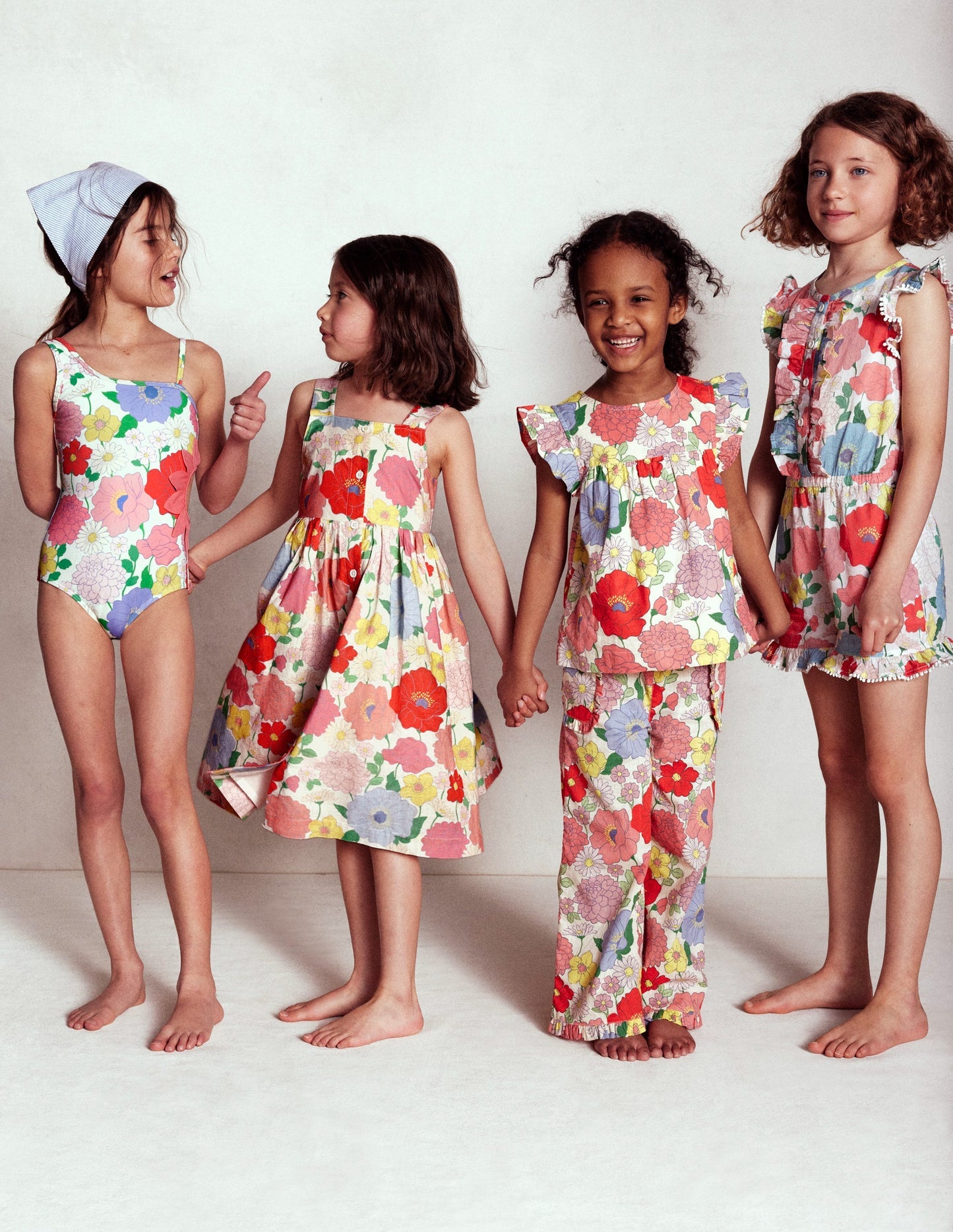 Boden Remy Button Through Dress - Multi Summer Garden