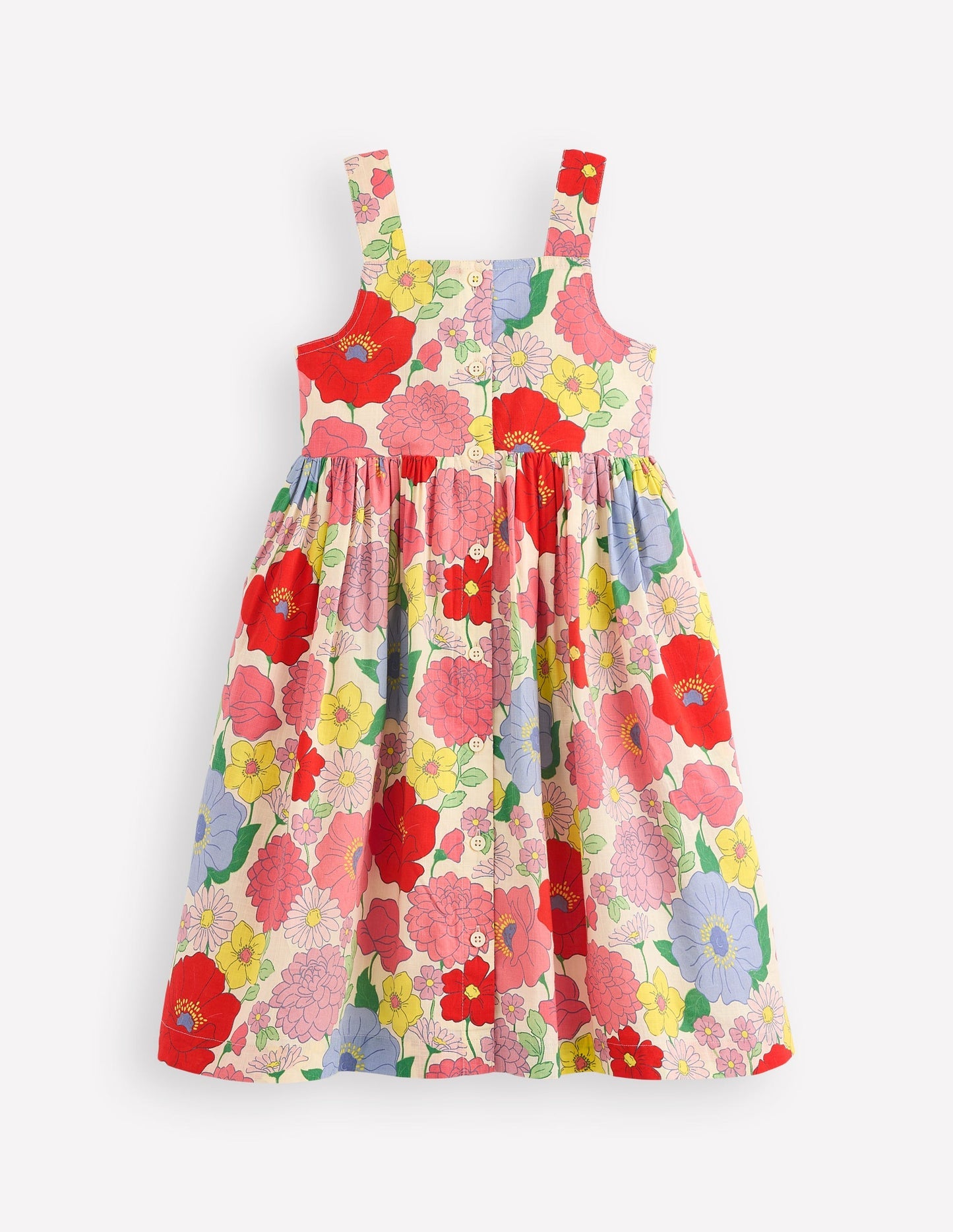 Boden Remy Button Through Dress - Multi Summer Garden