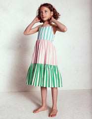 Boden Aurelia Tiered Twirly Dress - Hotchpotch Stripe