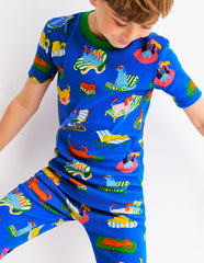 Boden Snug Short John Pajamas - Poolside Pets