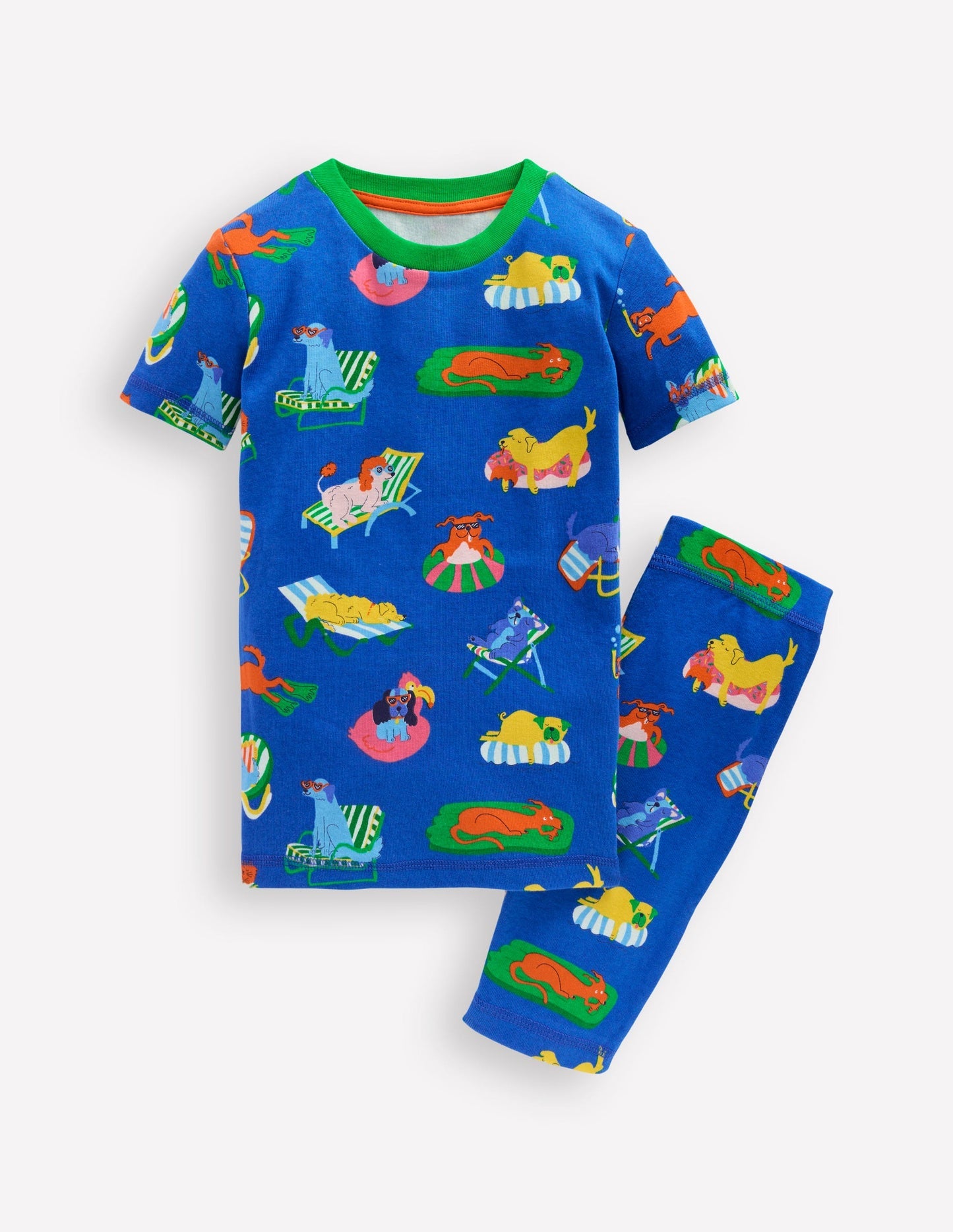 Boden Snug Short John Pajamas - Poolside Pets