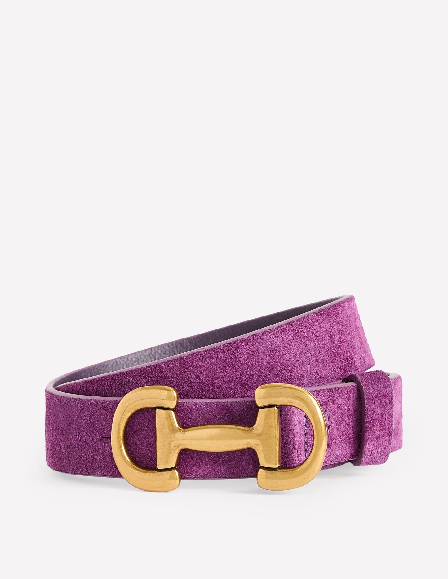 Boden Iris Snaffle - Trim Leather Belt - Regal Purple