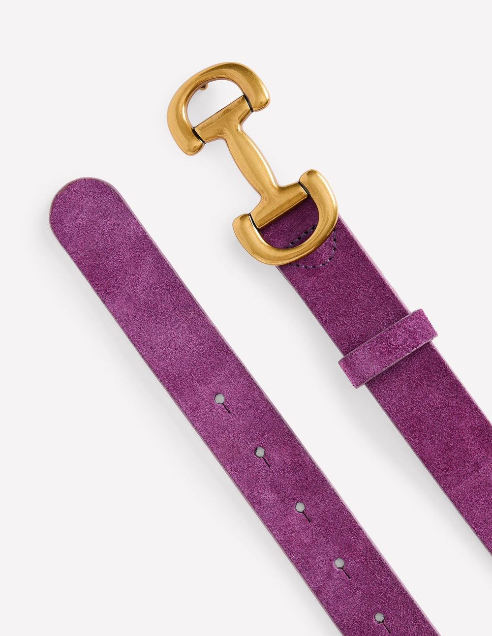 Boden Iris Snaffle - Trim Leather Belt - Regal Purple