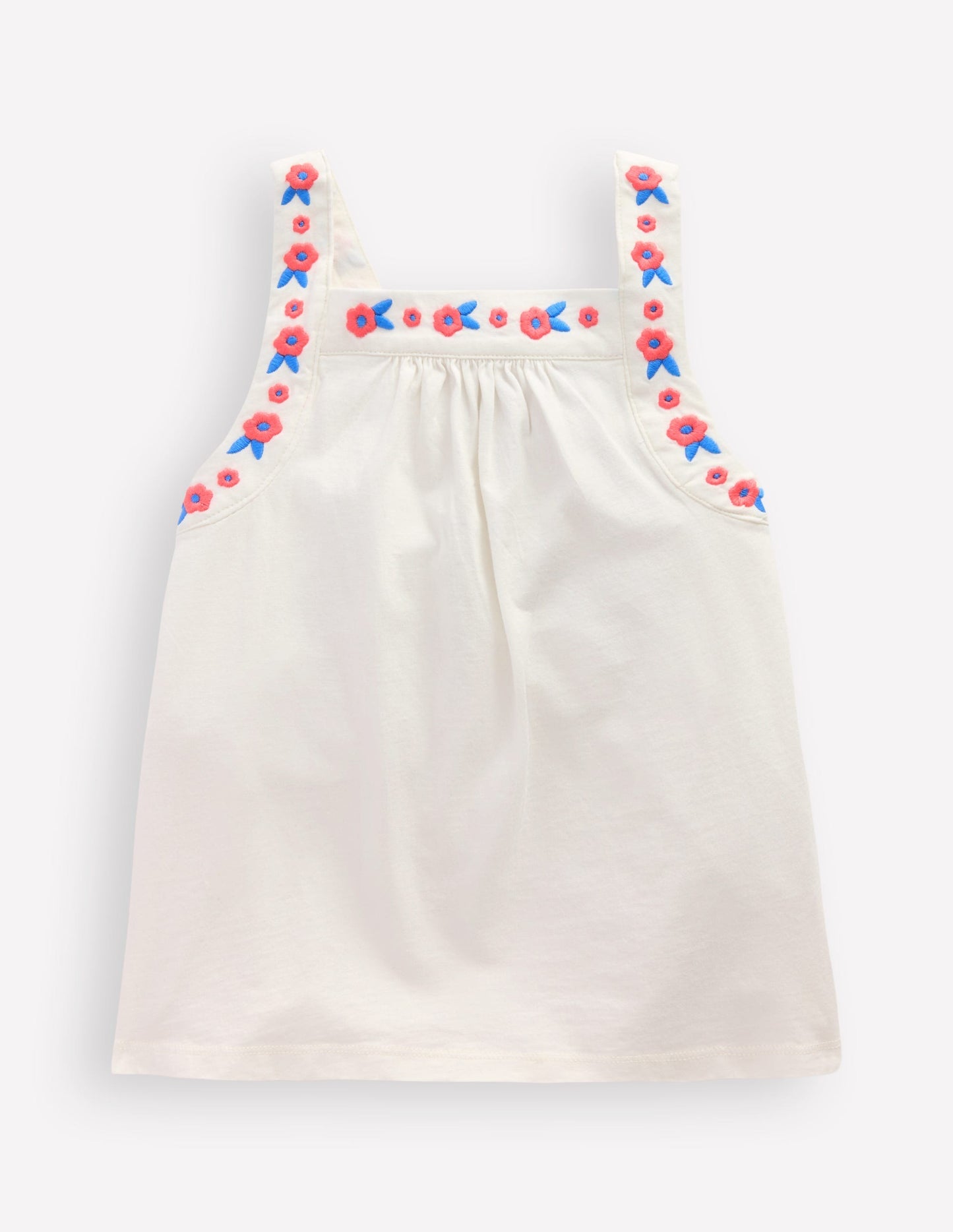 Boden Embroidered Sleeveless Top - Soft Ivory