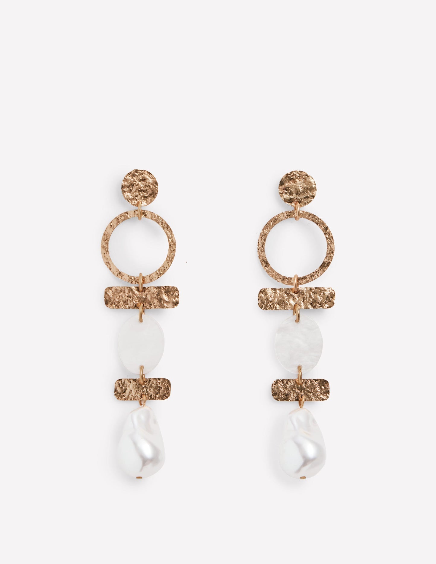 Boden Statement Drop Earrings - Gold/Pearl