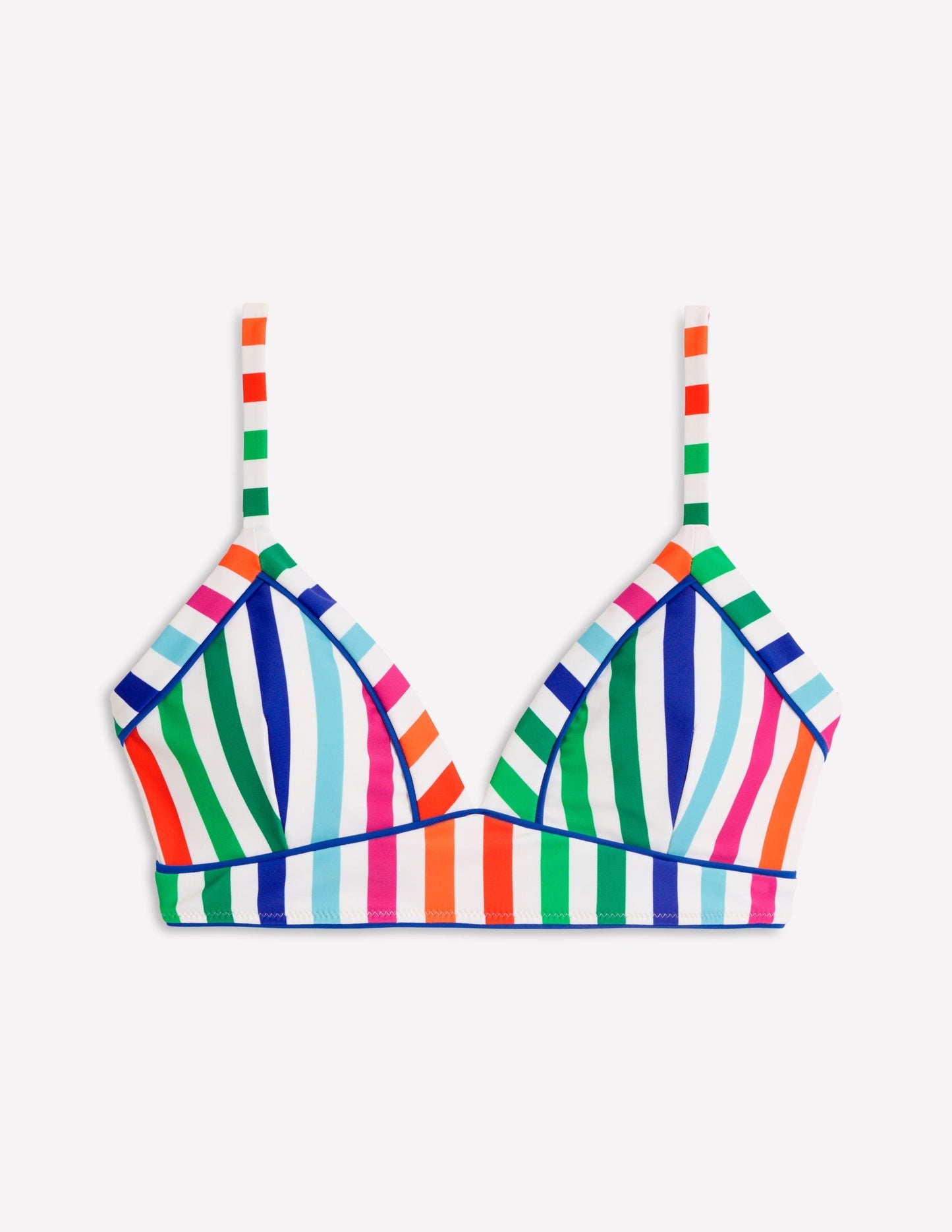 Boden Kasos String V Neck Bikini Top - Multi Stripe