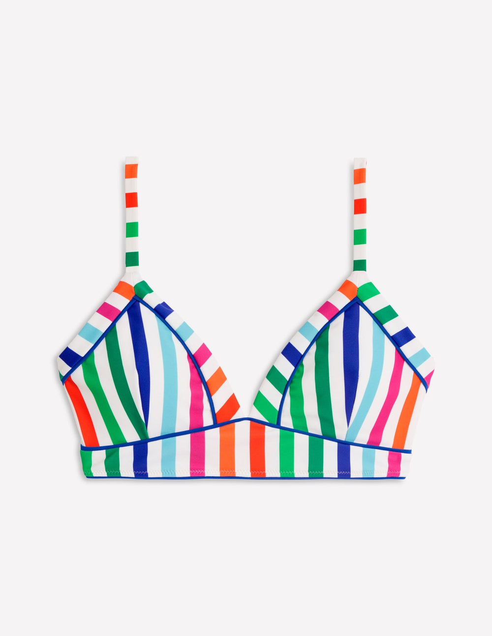 Boden Kasos String V Neck Bikini Top - Multi Stripe
