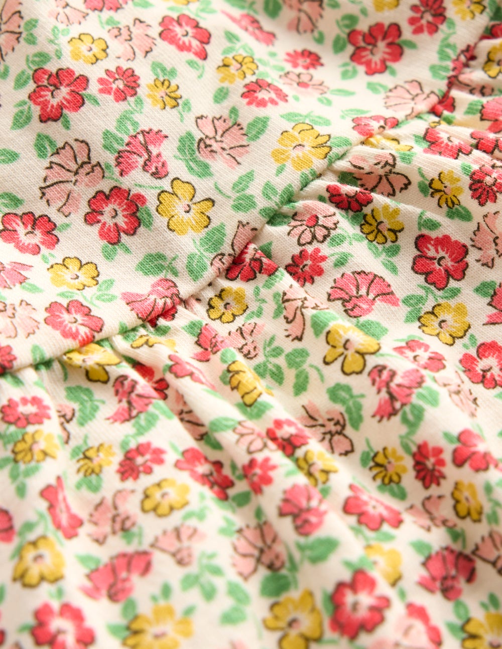 Boden Jersey Frill Sleeve Dress - Multi Summer Flowerbed