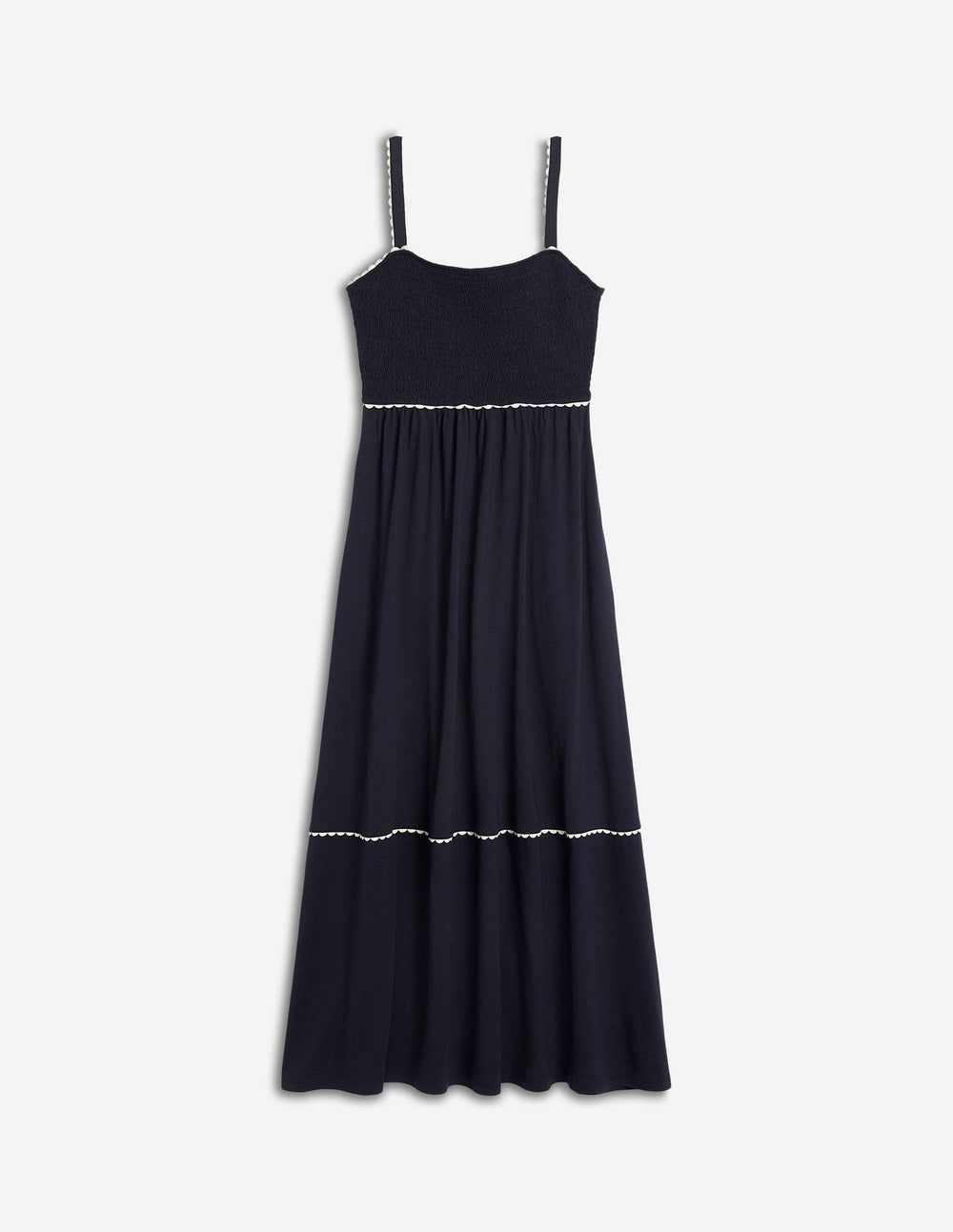Boden Smocked Trim Maxi Dress - Navy