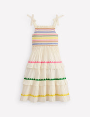 Boden Odette Tiered Woven Sundress - Soft Ivory