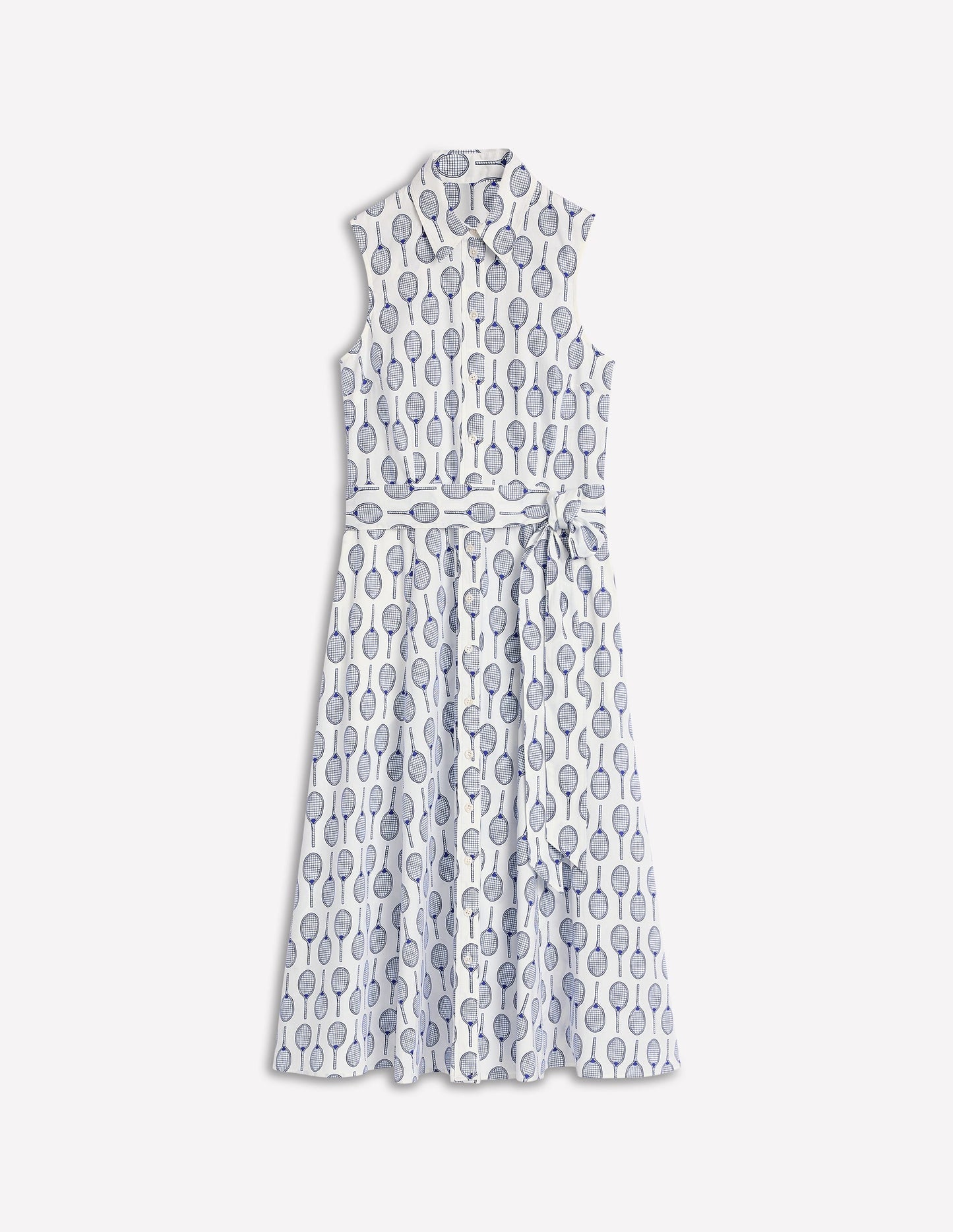 Boden Amy Sleeveless Shirt Dress - Ivory, Tennis