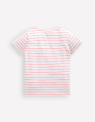 Boden Bay Boucle T-shirt - Stripe Bows