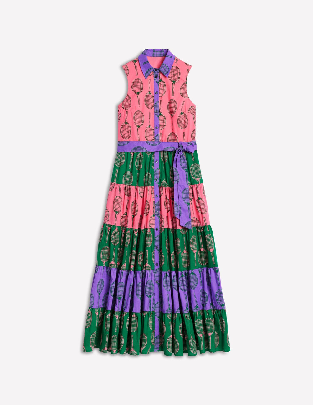 Boden Multi Tiered Shirt Dress - Multi, Tennis
