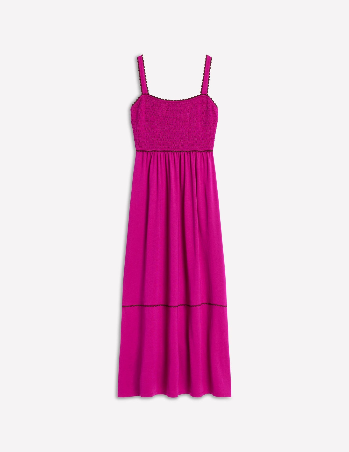 Boden Smocked Trim Maxi Dress - Fuchsia