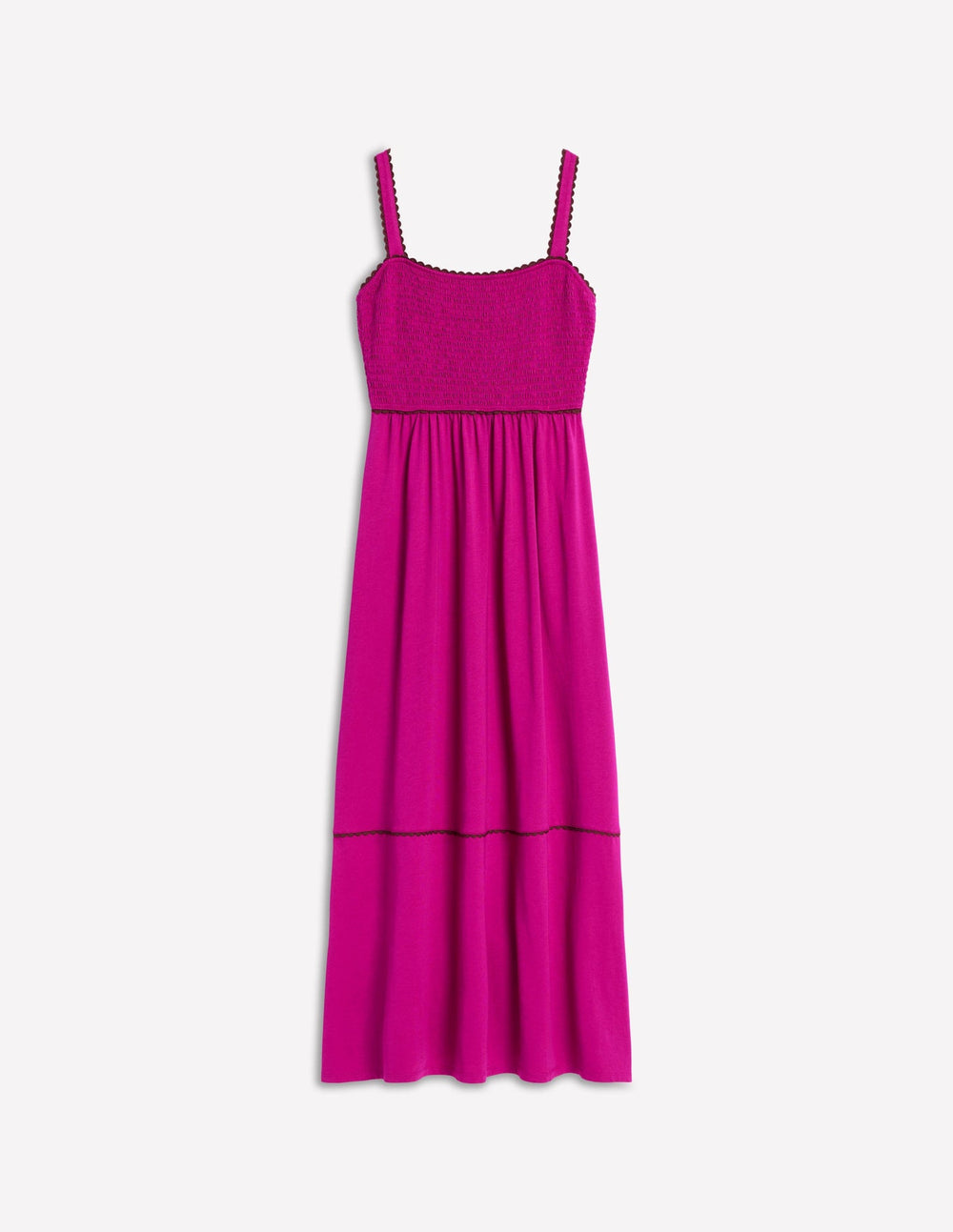 Boden Smocked Trim Maxi Dress - Fuchsia