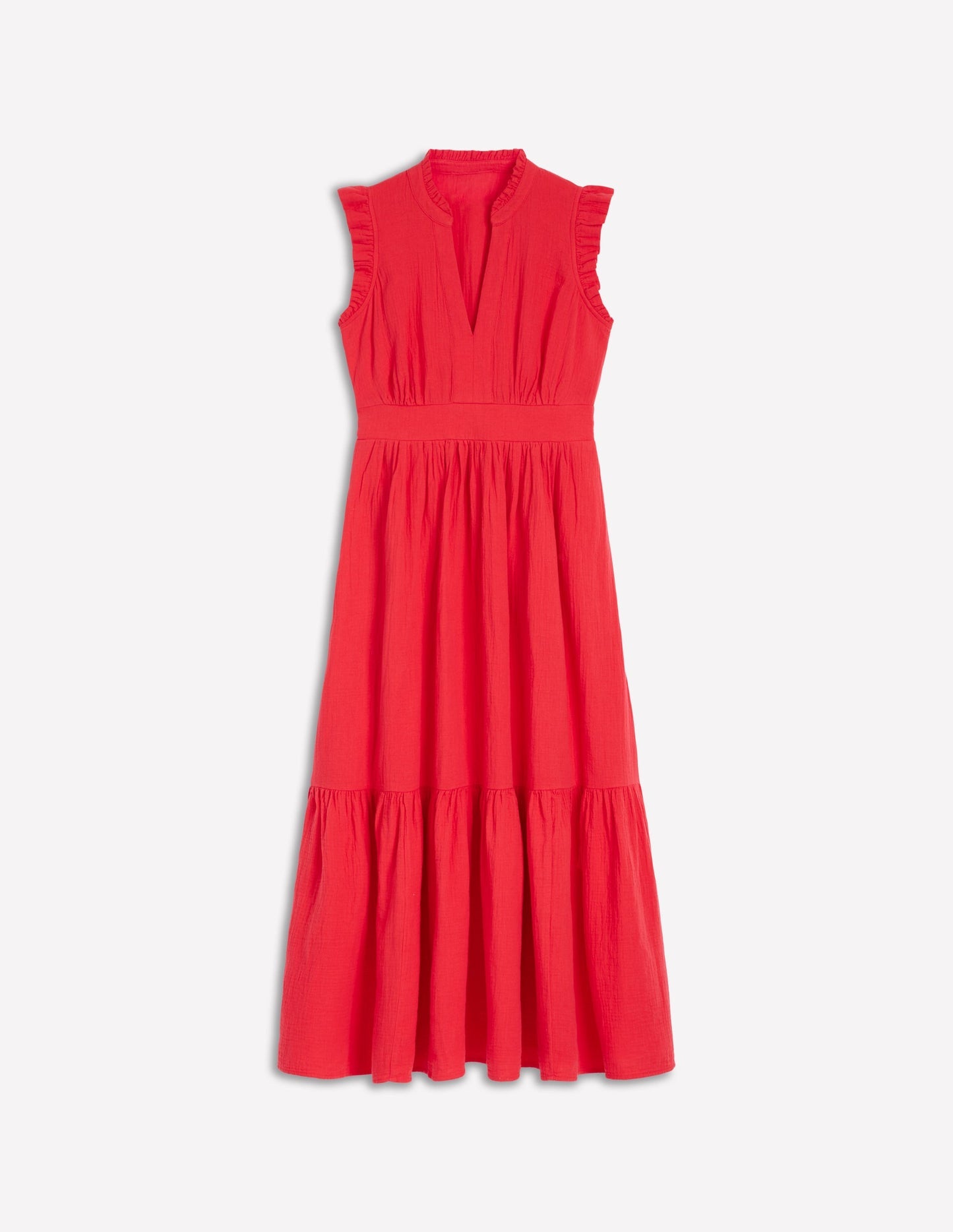 Boden Wren Double Cloth Midi Dress - Strawberry Tart Red