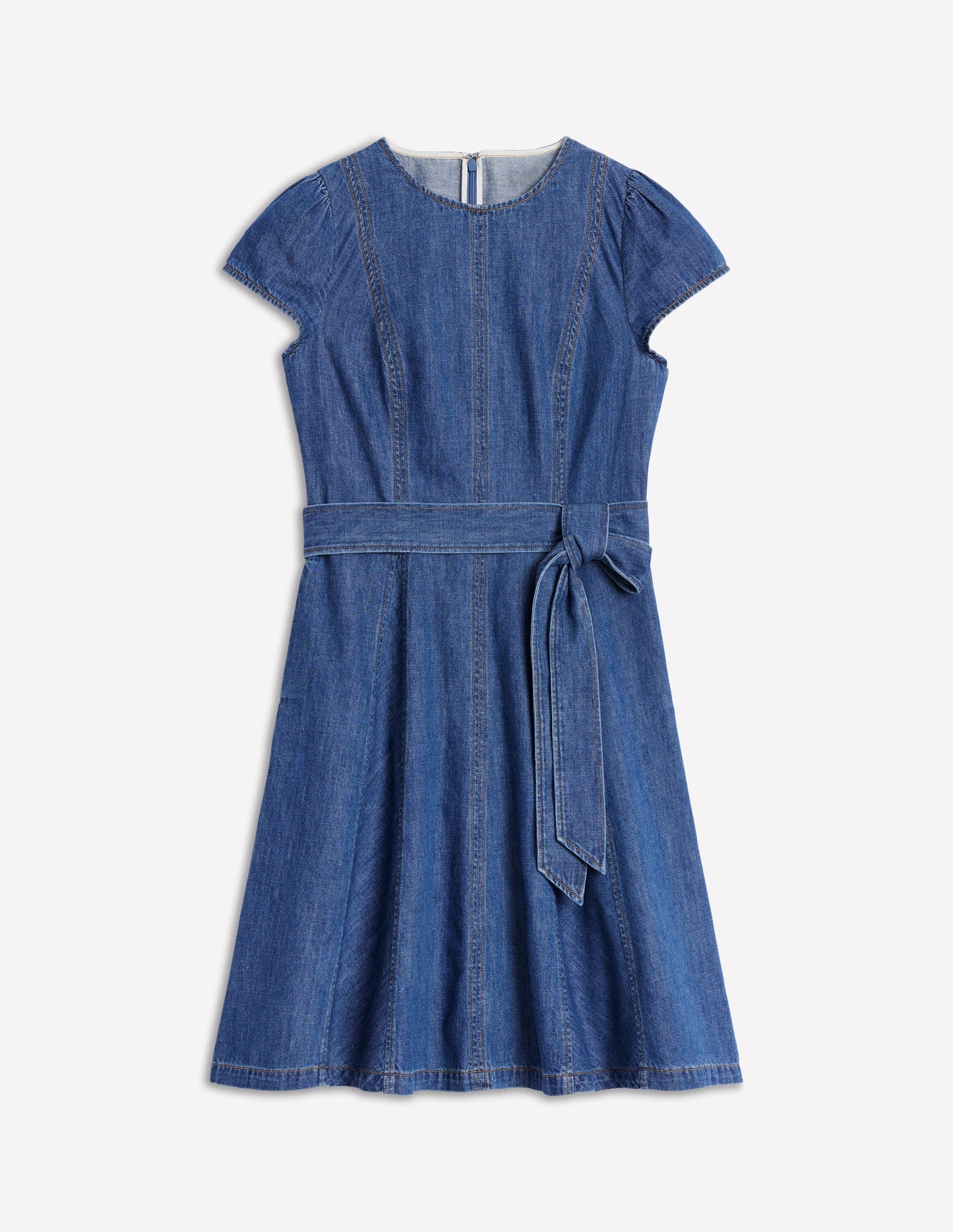 Boden Imo Denim Short Dress - Mid Vintage Denim