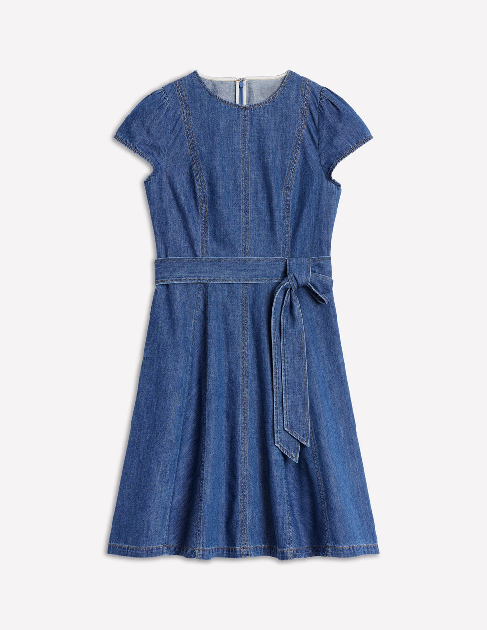 Boden Imo Denim Short Dress - Mid Vintage Denim