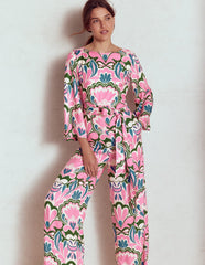 Boden Kimono Sleeve Jumpsuit - Meadowsweet Pink, Freesia