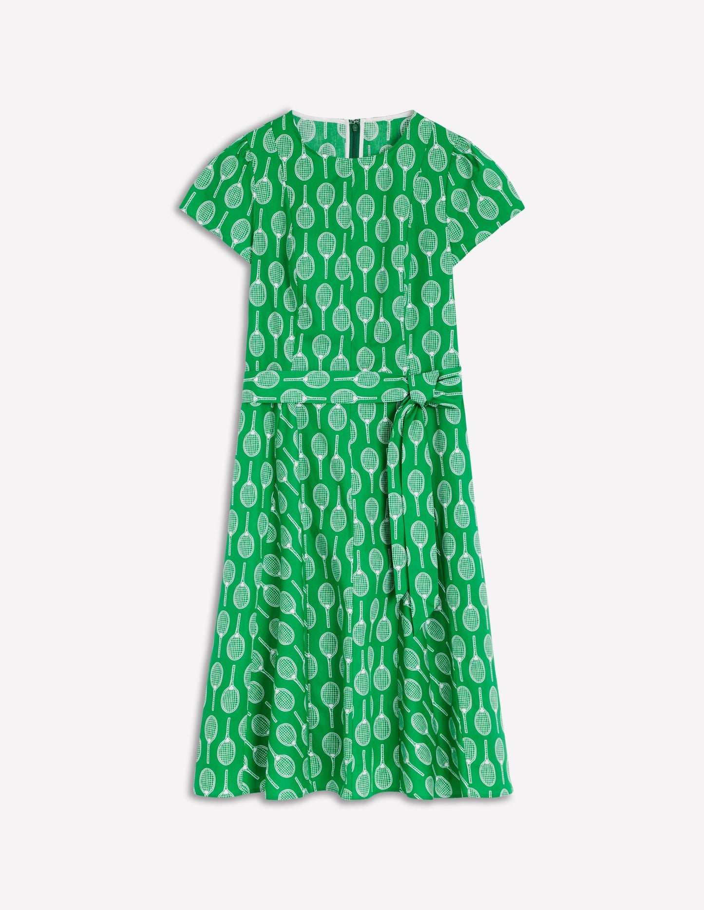 Boden Imo Cotton Short Dress - Rich Emerald, Tennis