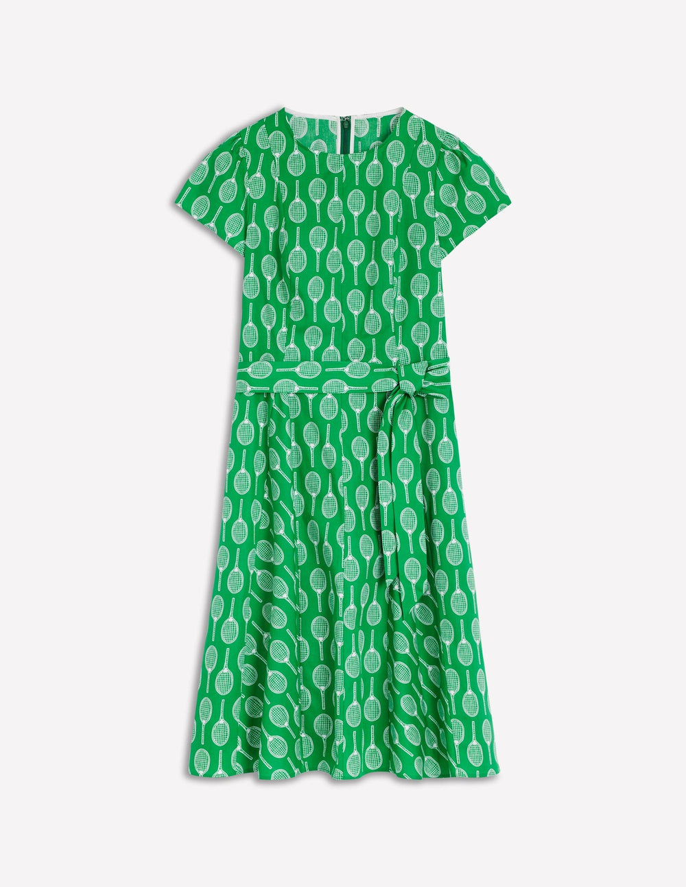 Boden Imo Cotton Short Dress - Rich Emerald, Tennis