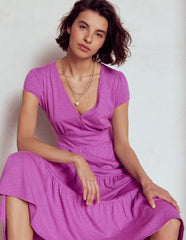 Boden Eloise Tiered Jersey Dress - Foxglove Purple