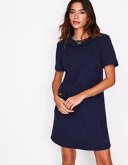 Boden Evita Cotton Shift Dress - Navy
