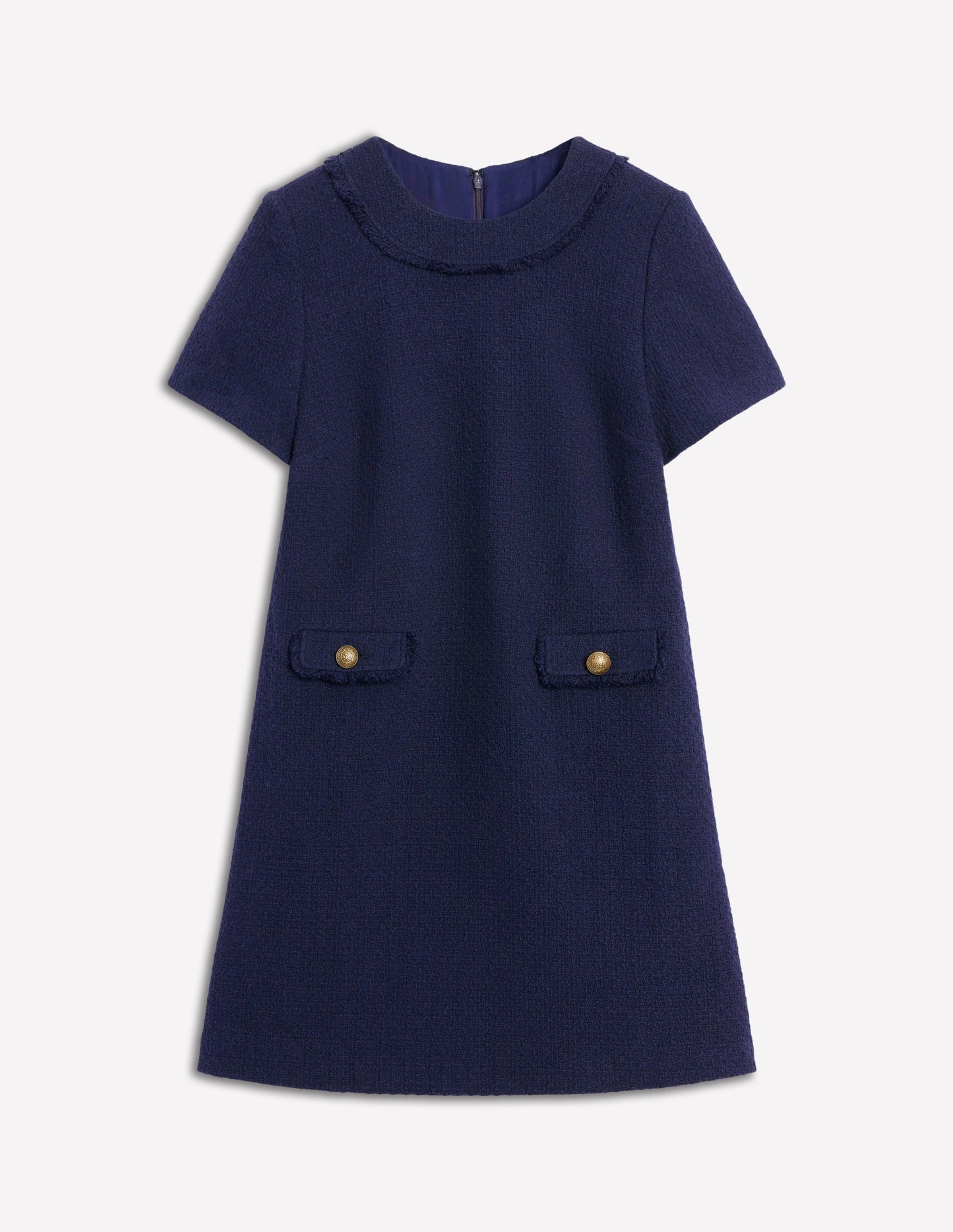 Boden Evita Cotton Shift Dress - Navy