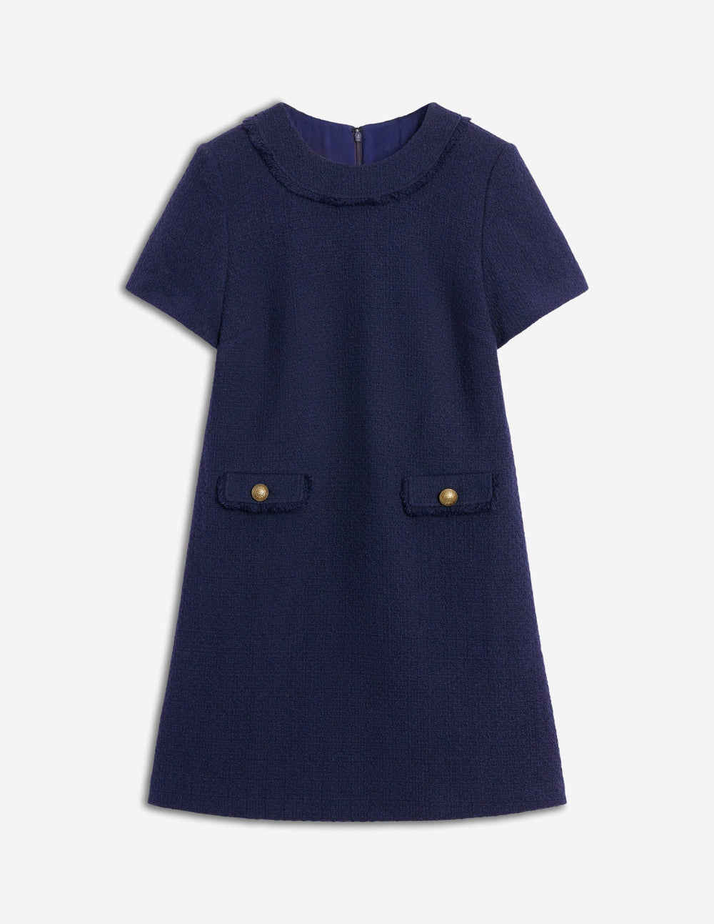 Boden Evita Cotton Shift Dress - Navy