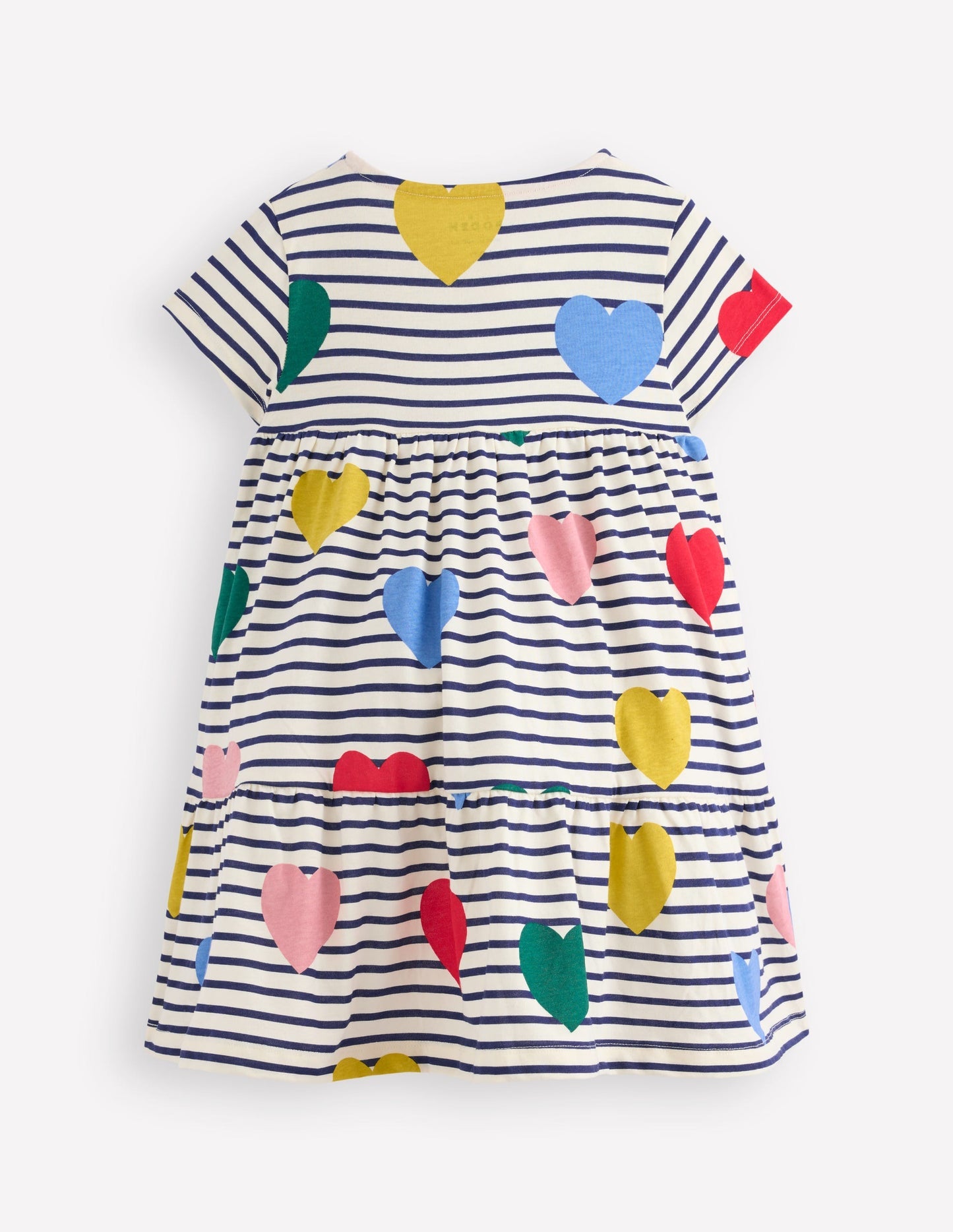 Boden Ariel Twirly Jersey Dress - Multi Heart Stripe