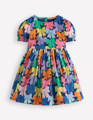 Boden Madeline Woven Dress - Multi Rainbow Bows