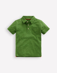 Boden Slub Polo Shirt - Broccoli Green