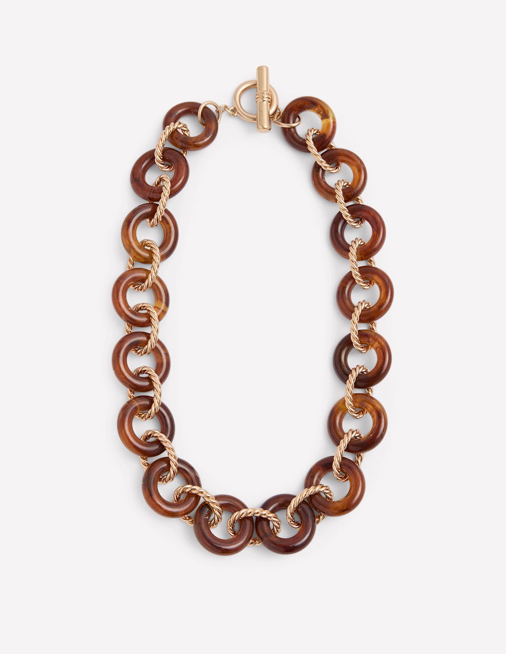 Boden Chunky Resin Chain Necklace - Brown