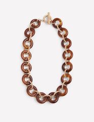 Boden Chunky Resin Chain Necklace - Brown