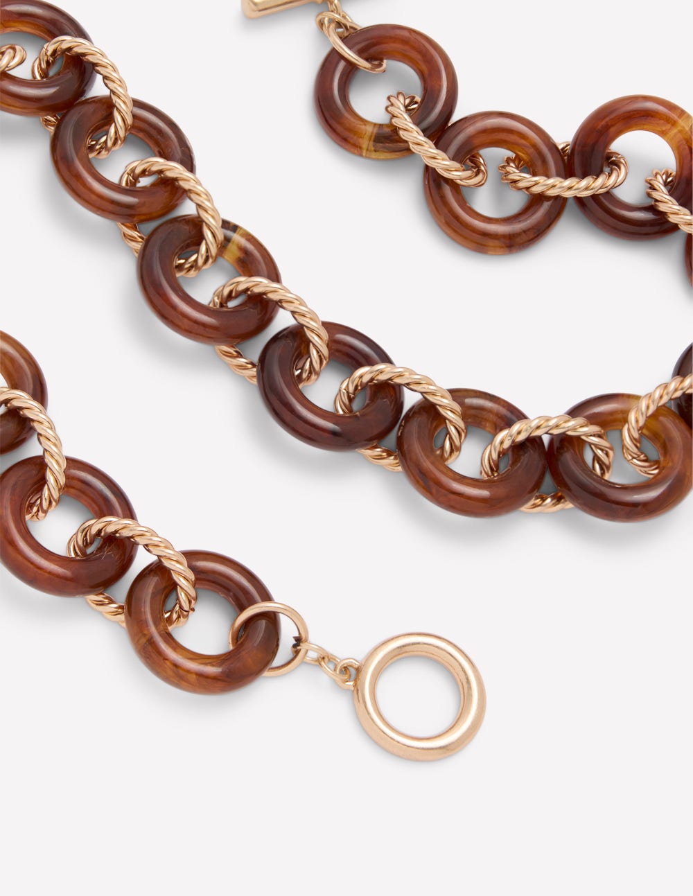 Boden Chunky Resin Chain Necklace - Brown