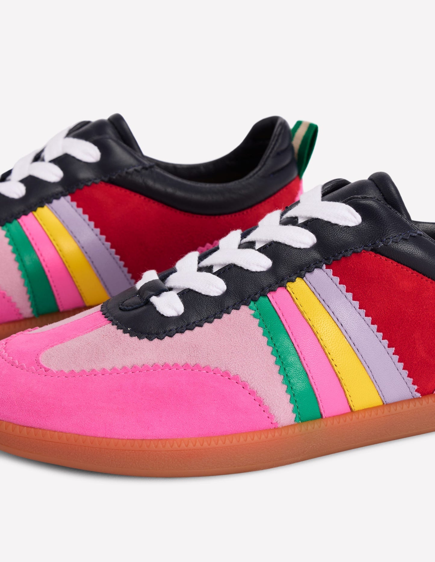 Boden Erin Retro Tennis Trainers - Multicolour